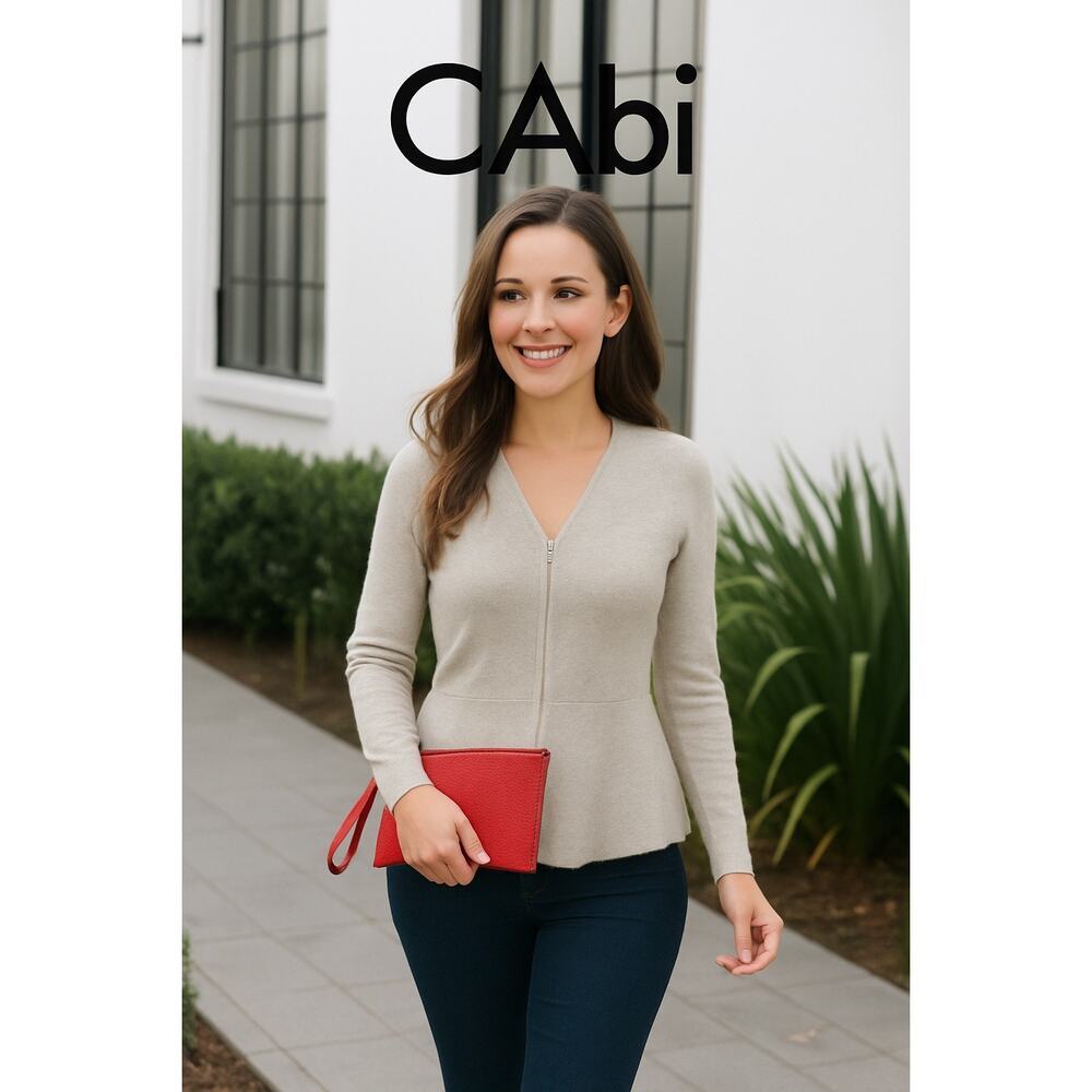 CAbi Zip Front Sweater Sz. S